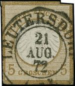 DR 1872, Mich.-Nr.:  6 U gestempelt geprüft  Attest