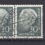 Bund 1956, Mich.-Nr.:  259 x gestempelt   paar  lesen