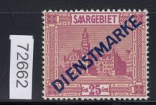 Saargebiet 1923 Mi. Nr. 14 II ** (Dienstmarken)