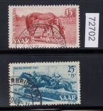 Saarland 1949 Mi. Nr. 265+66 Gestempel geprüft