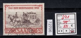 Saarland 1950 Mi. Nr. 291 Gestempel geprüft
