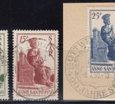 Saarland 1950 Mi. Nr. 293-95 Gestempelt geprüft