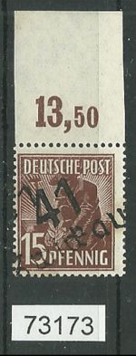 Bezirk 41 nr. 113d Zwickau 1 ** 15 Pf., Oberrand, geprüft BPP