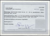 DR 1872, Mich.-Nr.: 13 gestempelt geprüft  Befund   mangel    Mi. 3400,00