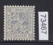 AD Württemberg 1881, Mich.-Nr.: 204 b ** geprüft