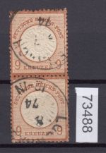 DR 1872, Mich.-Nr.: 27 a gestempelt  Senkr. paar  SELTEN  geprüft  Befund   1300,00