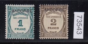 Andorra   Französisch Porto 1932, Mich.-Nr.: P 14+15 *