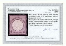DR 1872, Mich.-Nr.:  1 * geprüft  Befund