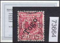 Kolonien Togo 1897 , Mich.-Nr.: 3 b gest geprüft  Befund