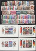 DDR 1953, Mich.-Nr.: 342-422 (mit Block 8+9 A+B) gestempelt Komplett