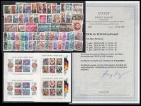 DDR 1953, Mich.-Nr.: 342-422 (mit Block 8+9 A+B gepr Attest) gestempelt Komplett