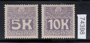 Österreich 1911, Mich.-Nr.: Porto 45+46 *