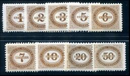 Österreich 1894, Mich.-Nr.:Porto 1-9 *