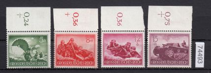 DR 1944, Mich.-Nr.: 875 x 877x 879y 880x **  geprüft  Befund