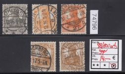 DR 1916, Mich.-Nr.: 98-100 a+b gestempelt geprüft