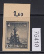 SBZ  1945 Mi.-Nr.: 93 AX t U  ** geprüft    vierseitig ungezähnt