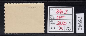 DR 1943, Mich.-Nr.: 844 I * geprüft  Befund   Plattenfehler