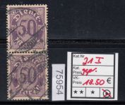 DR Dienst 1920, Mich.-Nr.:D 21 I gestempelt  geprüft