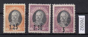 San Marino 1927, Mich.-Nr.: 133-35 **