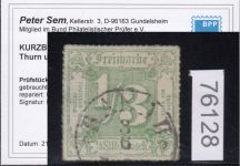 AD Thurn und Taxis 1866, Mich.-Nr.: 46 gestempelt mängel    geprüft Befund