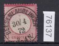 DR 1872, Mich.-Nr.:  4 gestempelt  Luxus   Beesenlaublingen   geprüft  Befund
