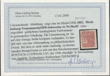 SBZ  1945 Mi.-Nr.:  36 y d U   gestempelt geprüft Befund