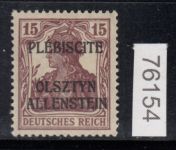 Abstimmung. Allenstein 1920, Mi.-Nr.  4 a I **  geprüft  Befund