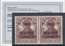 Abstimmung. Allenstein 1920, Mi.-Nr.  4 b I *  geprüft  Befund