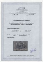 Abstimmung. Allenstein 1920, Mi.-Nr. 28 K gest.  geprüft  Attest  kopfst. Aufdruck