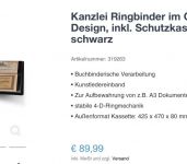 Leuchtturm KANZLEI Album Ringbinder XXL + Kassette schwarz NEU