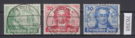 Berlin 1949, Mich.-Nr.: 61-63 Luxus Vollstempel gepr.Befund  Berlin-Charlottenburg