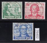 Berlin 1949, Mich.-Nr.: 61-63 Luxus Vollstempel  zentrisch  Berlin-Charlottenburg