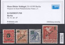 Berlin 1949, Mich.-Nr.: 64-67 LUXUS Vollstempel+gummi   Berlin-Charlottenburg  gepr