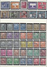 Saarland 1957-59 Mi. Nr. 379-448 gestempelt (OPD)  + Eckränder