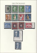 Saarland 1957-59 Mi. Nr. 379-448 gestempelt (OPD)  + Eckränder