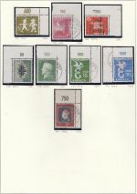 Saarland 1957-59 Mi. Nr. 379-448 gestempelt (OPD)  + Eckränder