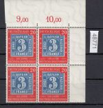 Bund 1949, Mich.-Nr.: 114 III ** Eckrand + Plattenfehler