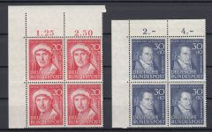 Bund 1949, Mich.-Nr.: 117-20  ** Eckrand