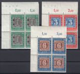 Bund 1949, Mich.-Nr.: 113-15 ** Eckrand 4er.-Block  mit  Plf 115 V