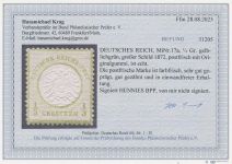 DR 1872, Mich.-Nr.: 17  ** geprüft  Befund