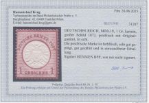 DR 1872, Mich.-Nr.: 19 ** geprüft  Befund