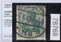 Ober. Ost Libau 1919, Mi.-Nr. 1 B a  gestempelt geprüft  Befund