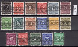 Bizone 1948  Mi. Nr. 52-68 I **  (Band) geprüft  Attest