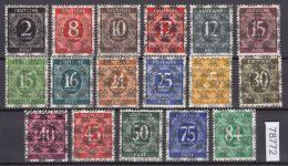Bizone 1948  Mi. Nr. 52-68 II **  (Netz) geprüft  Attest