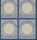 DR 1872, Mich.-Nr.: 20 **   4er.-Block  geprüft  Attest