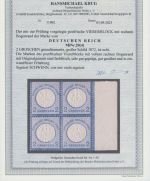 DR 1872, Mich.-Nr.: 20 **   4er.-Block  geprüft  Attest