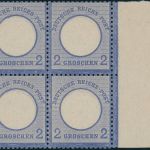 DR 1872, Mich.-Nr.: 20 **   4er.-Block  geprüft  Attest