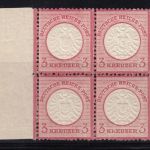 DR 1872, Mich.-Nr.: 25 **   4er.-Block  geprüft  Attest