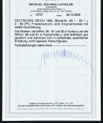 DR 1905, Mich.-Nr.: 83-93 I ** geprüft  Attest