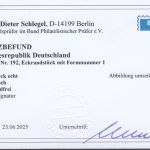 Bund 1954, Mich.-Nr.: 192 ** FN 1 Eckrand  Formnummer 1   geprüft  Befund